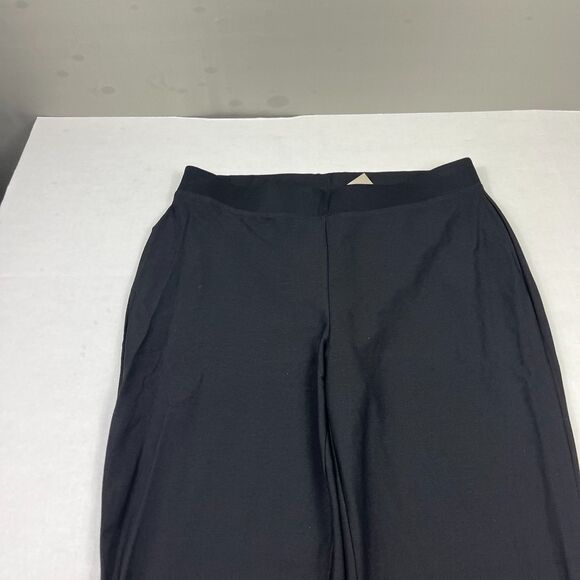 Chicos Travelers NWT Black Pull On Stretch Straight Leg Pants Work Travel 1 Med - Picture 3 of 13